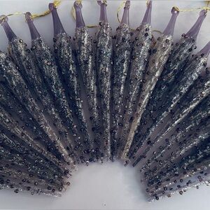 20 Purple Icicle Ornaments